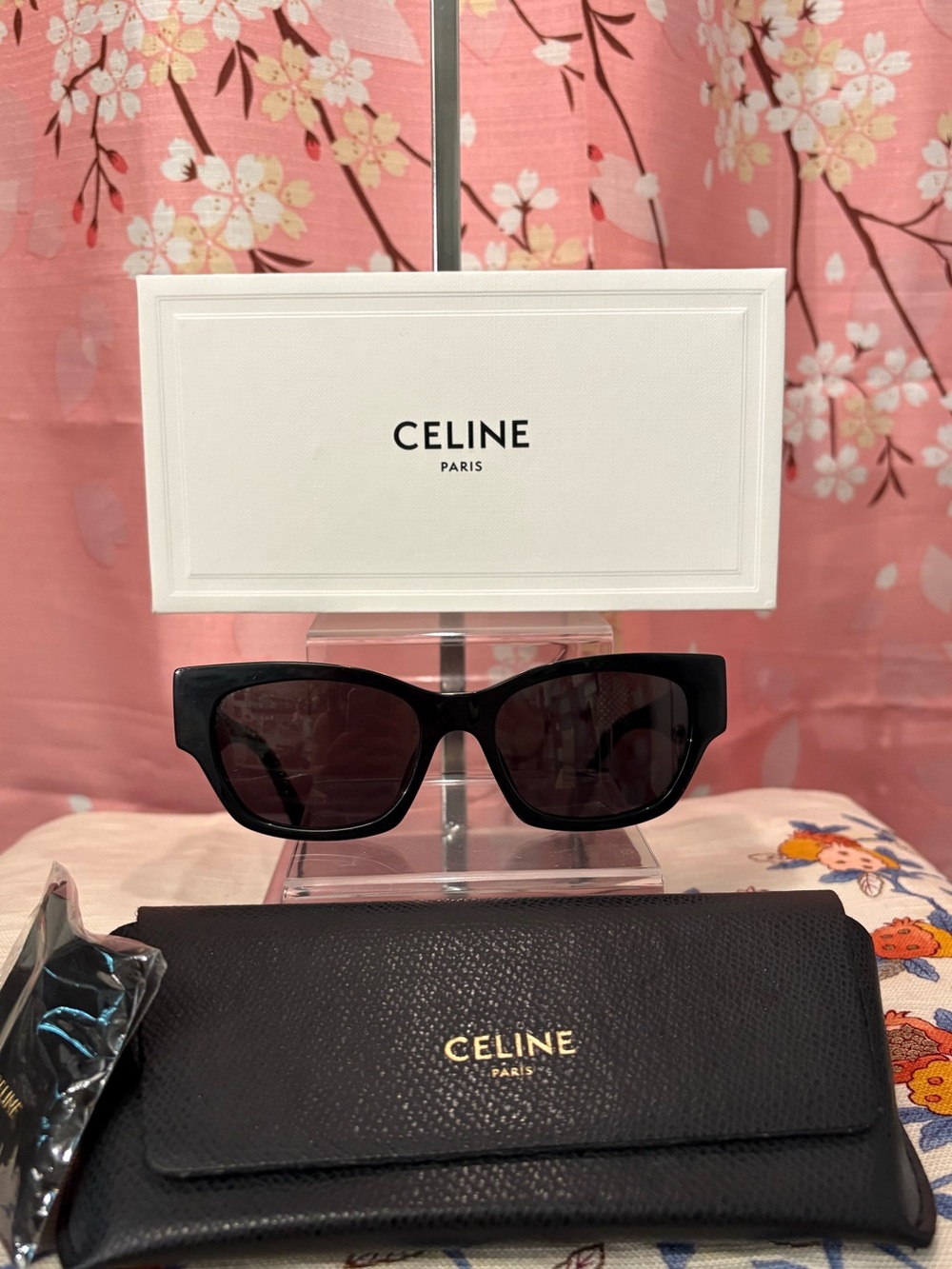 Celine Monochroms 01 Sunglasses Black Like-NEW box case cloth